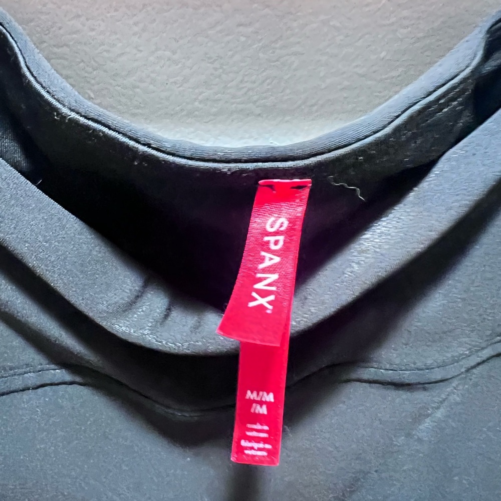 SPANX Black Faux Leather Leggings High-Waisted EUC Sz Medium - Picture 9 of 9
